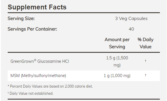 glucosamine & MSM suplement